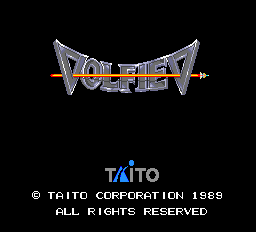 Volfied title screen for PC Engine
